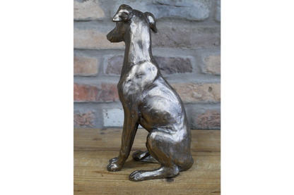 Stunning gold whippet dog statue