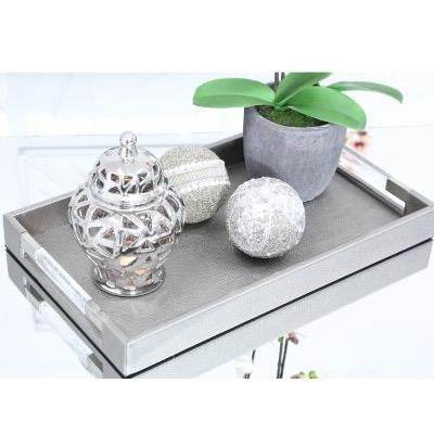 Exquisite 22cm Silver Ginger Jar - Premium Ceramic Decor Ornaments for  Modern Settings