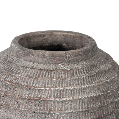 36cm Handmade Antique Dark Grey Terracotta Pot