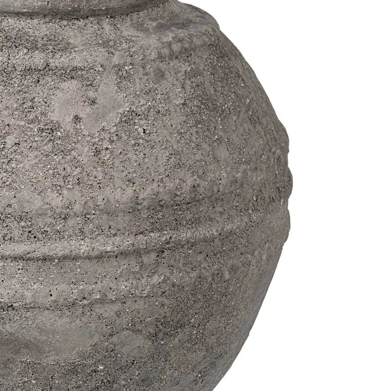 ANTIQUE DARK GREY TERRACOTTA POT - 40.5 CM