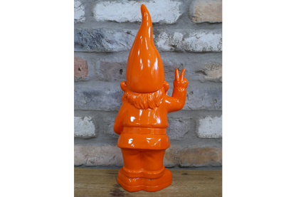 Bright Orange Peace Sign Gnome Ornament – 40cm