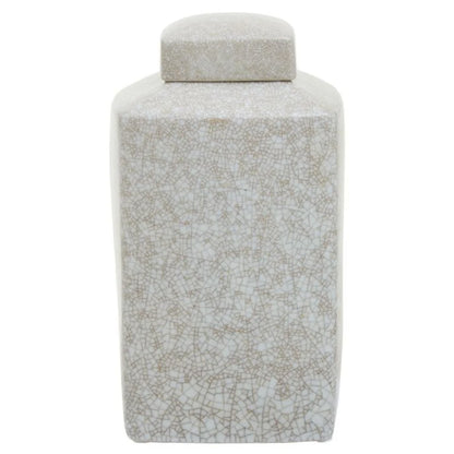 Myla large ceramic jar in cream