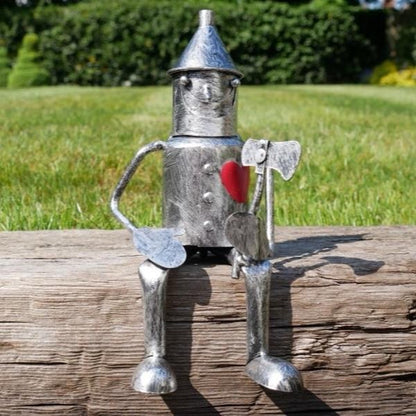 Mini sitting Tinman statue for indoor or outdoor