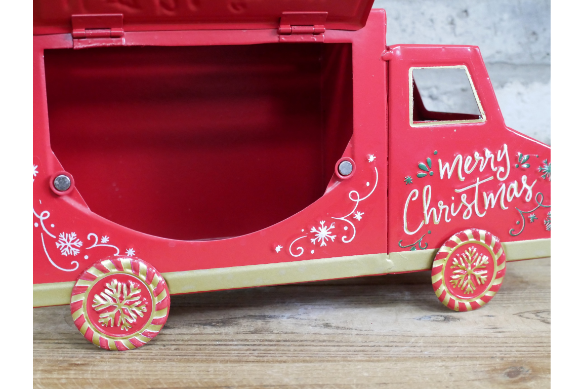 North Pole Express Metal Christmas Mail Van