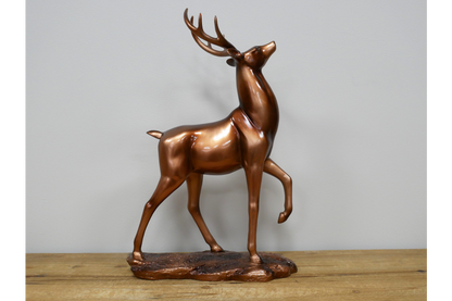 Bronze-Tone Standing Stag Ornament – 44cm