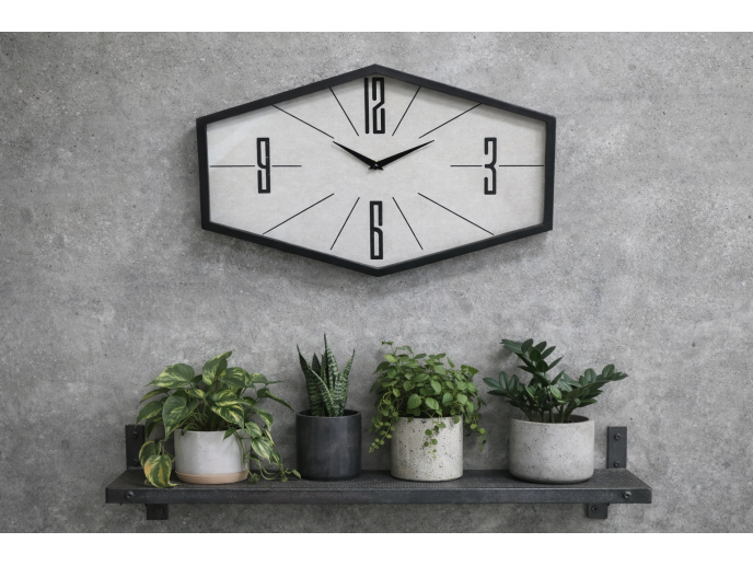 Black retro clock