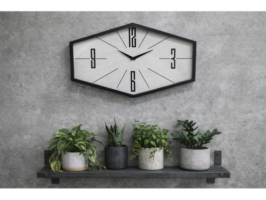Black retro clock