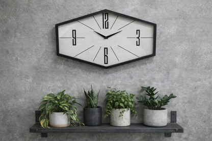 Black retro clock