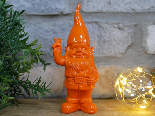 Mini orange gnome peace sign