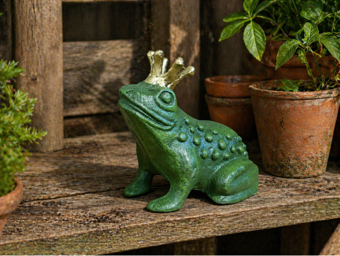 Cast iron frog statue indoor or out