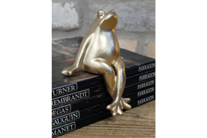 Cross-Legged Gold Frog Ornament