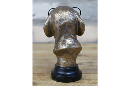Sausage Dog Bust Ornament with Glasses