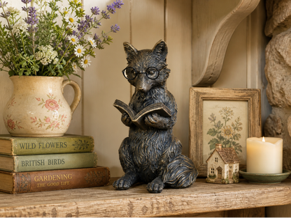 Reading Fox Ornament with Glasses