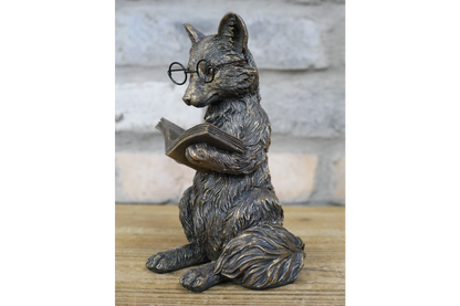 Reading Fox Ornament with Glasses