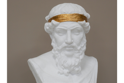 White & Gold Classical Bust Sculpture – 47cm
