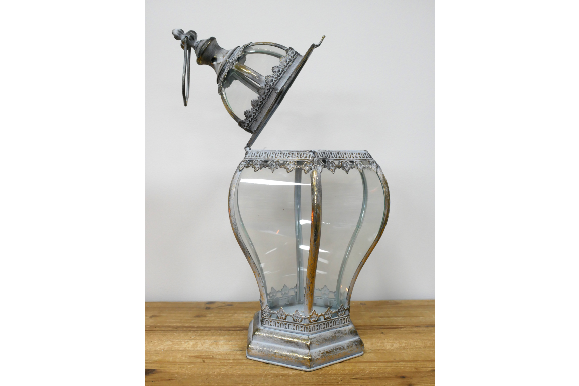 Vintage Distressed gold  Lantern – 45cm