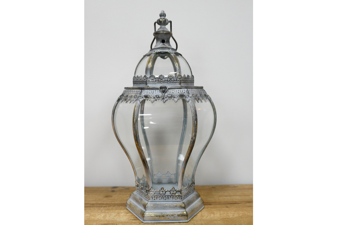 Vintage Distressed gold  Lantern – 45cm