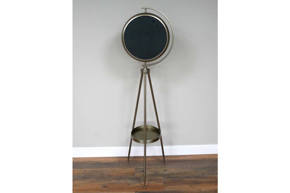 Industrial style clock on a stand