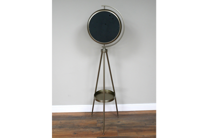 Industrial style clock on a stand