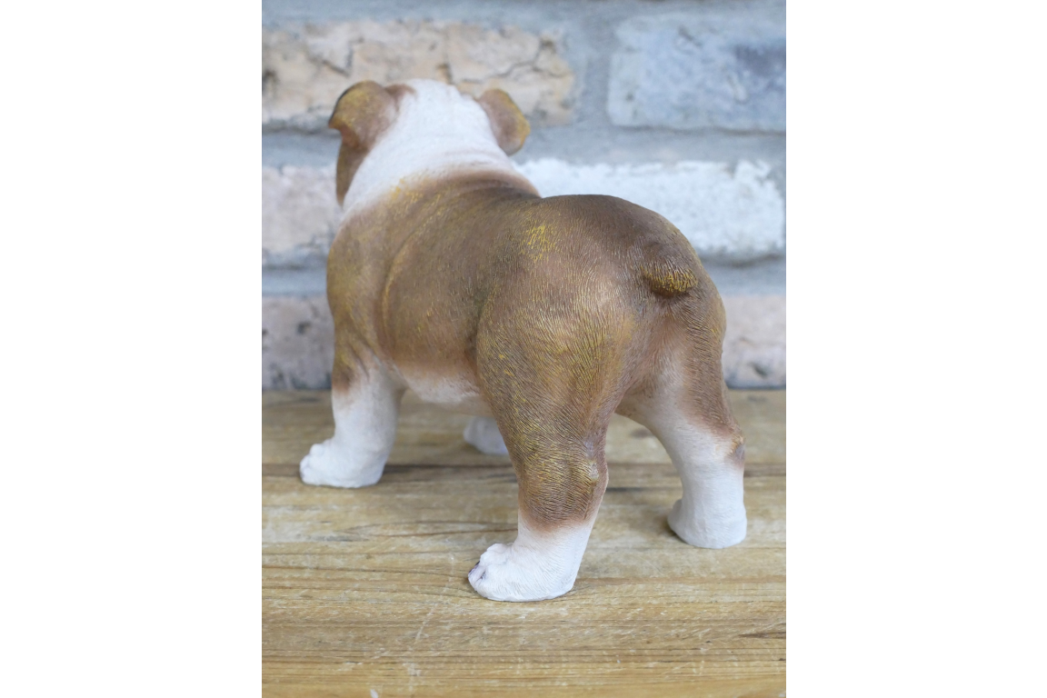 Standing British bulldog statue for indoor or outdoor