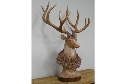 Large Majestic stag bust statue