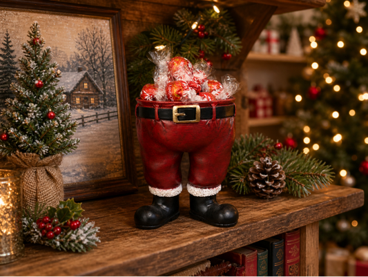 Santa Legs Sweet Bowl – Festive Christmas Treat Holder
