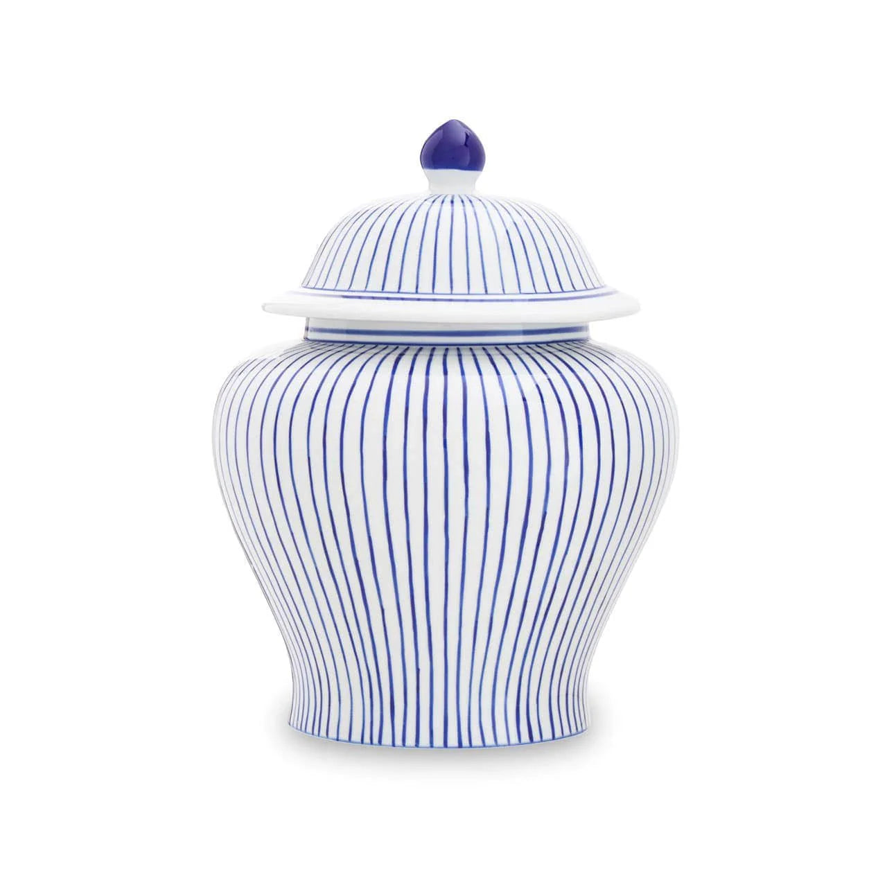 Damson white and blue ginger jar