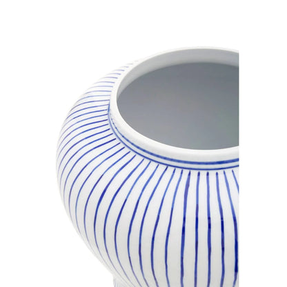Damson white and blue ginger jar