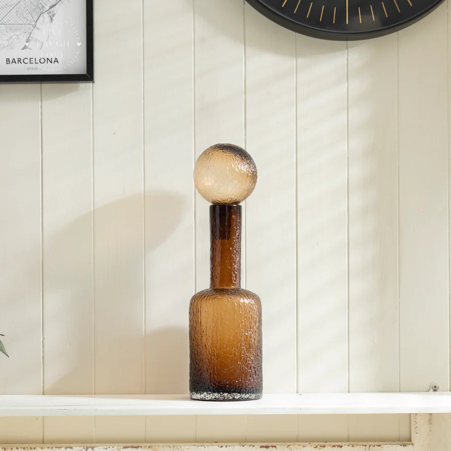 Galea small textured base in amber glass (Copy)