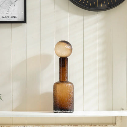Galea small textured base in amber glass (Copy)