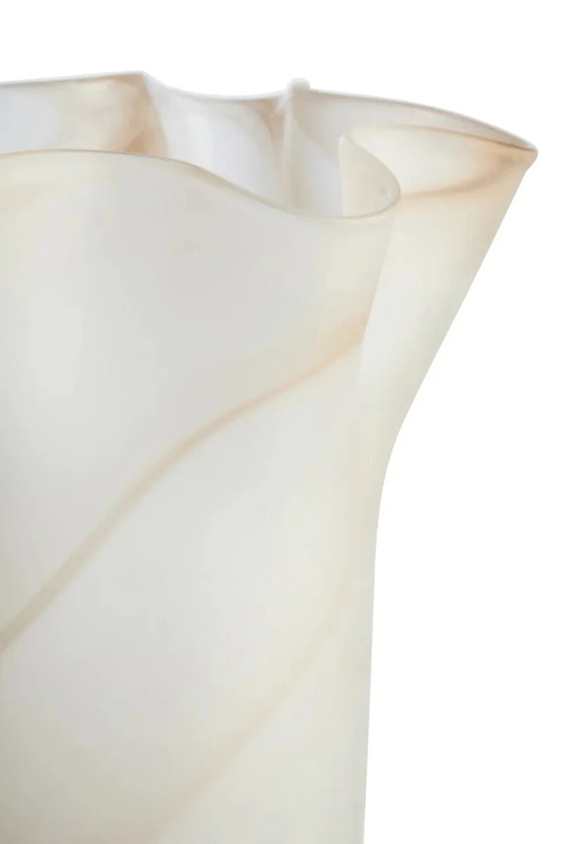 Galene Fluted Natural Glass Vase