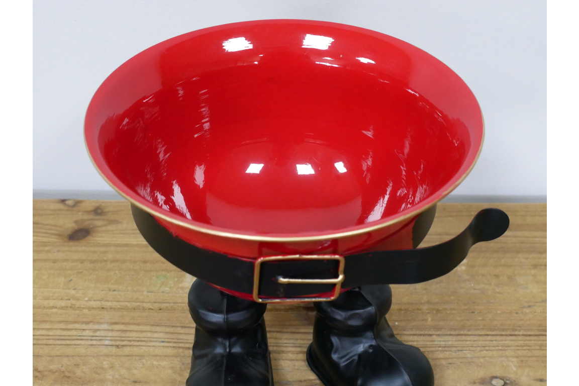 Santa Belt Metal Sweet Bowl