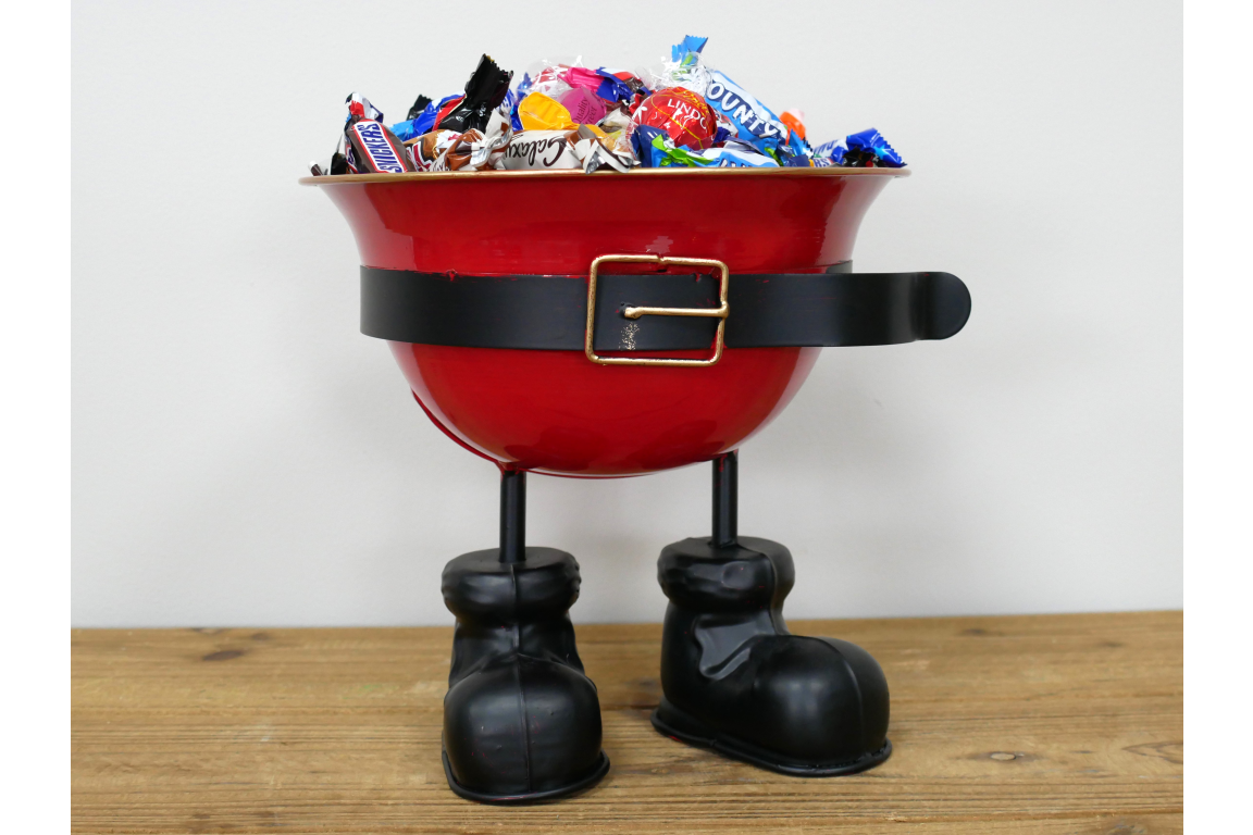 Santa Belt Metal Sweet Bowl