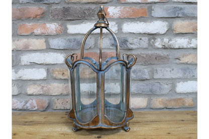 Vintage Metal & Glass Lantern