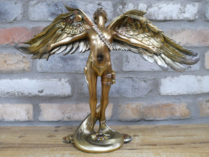 Steampunk Angel Figurine in gold