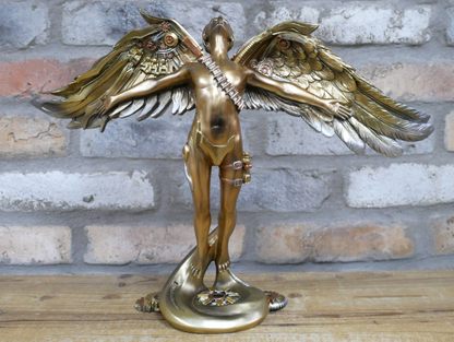 Steampunk Angel Figurine in gold