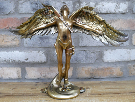 Steampunk Angel Figurine in gold