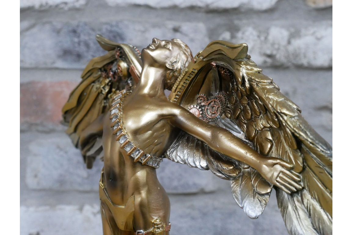 Steampunk Angel Figurine in gold