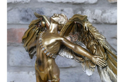 Steampunk Angel Figurine in gold