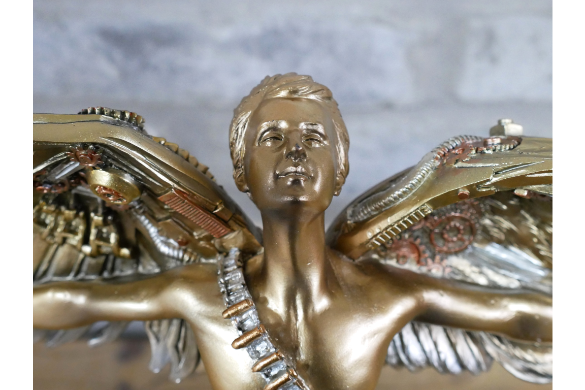 Steampunk Angel Figurine in gold