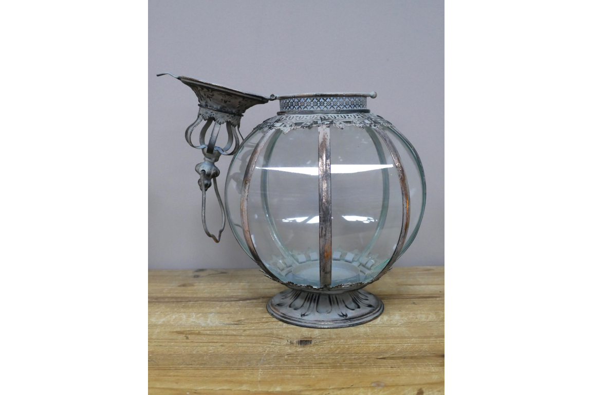 Vintage Gold Crown Lantern – 38cm
