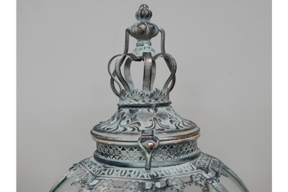 Vintage Gold Crown Lantern – 38cm