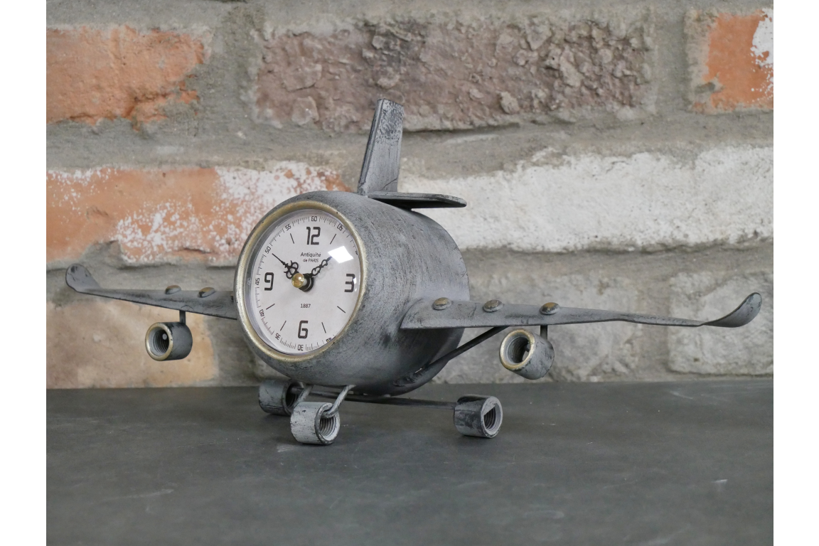 Vintage Aeroplane Desk Clock