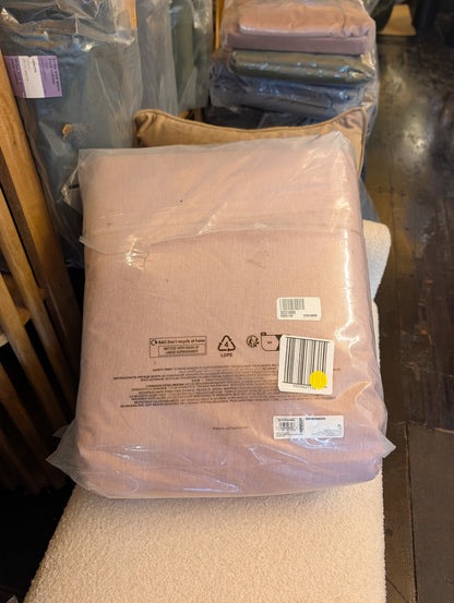 M & S Blush Pink Themal Blackout Brushed Pencil Pleat Curtains 46 x 72 inch