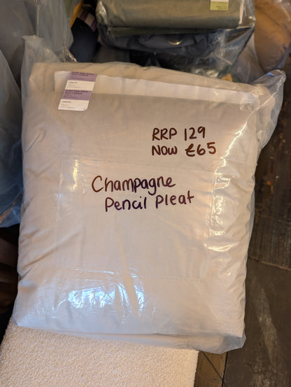 M & S Champagne Velvet Thermal Pencil Pleat 86 x 72 inch