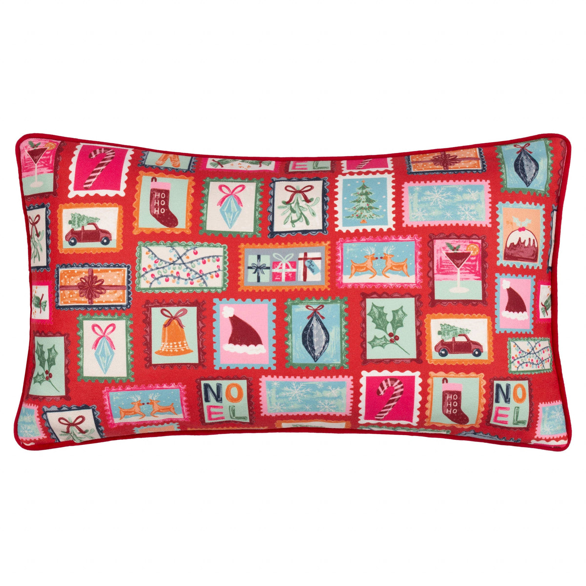 Dear Santa Printed Reversible Cushion Multicolour: Multi / Fibre Filled / 30 x 50cm