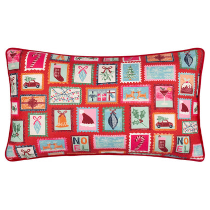 Dear Santa Printed Reversible Cushion Multicolour: Multi / Fibre Filled / 30 x 50cm