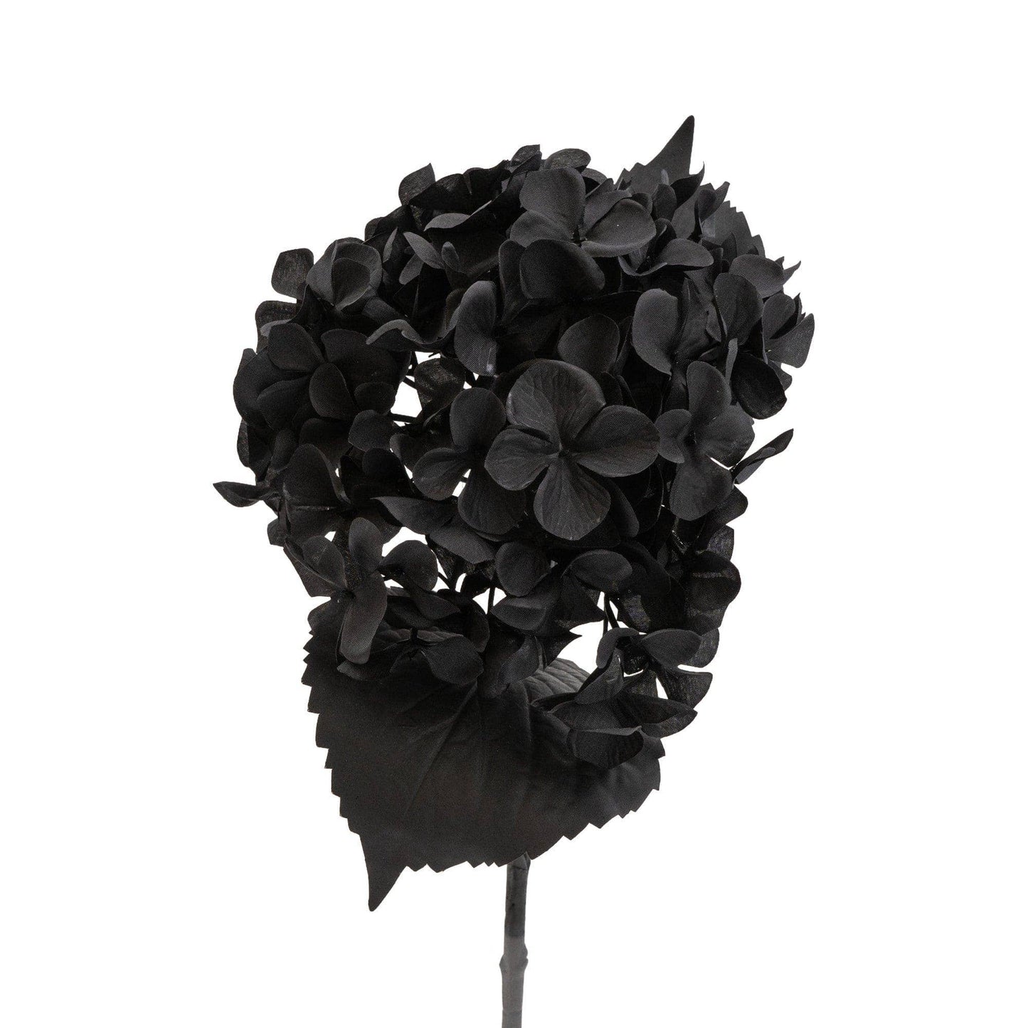 Artificial Single Hydrangea Black Faux Stem 46cm