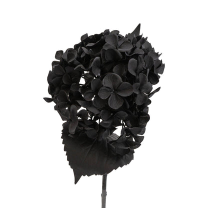 Artificial Single Hydrangea Black Faux Stem 46cm