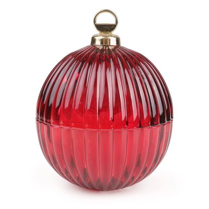 Small Bauble Glass Candle - Red 6pk